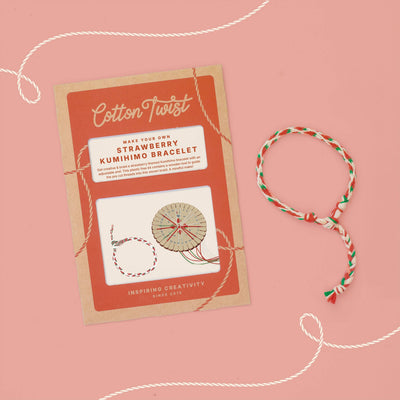 Cotton Twist - Make Your Own Strawberry Kumihimo Bracelet Kit
