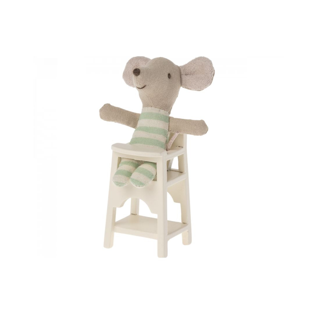 Maileg Baby High chair, Mouse, Off White