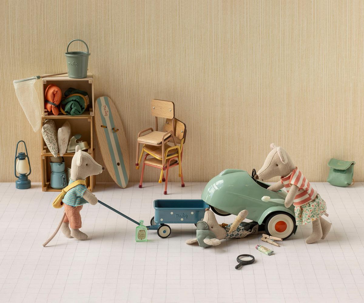 Maileg Wagon, Mouse - Blue