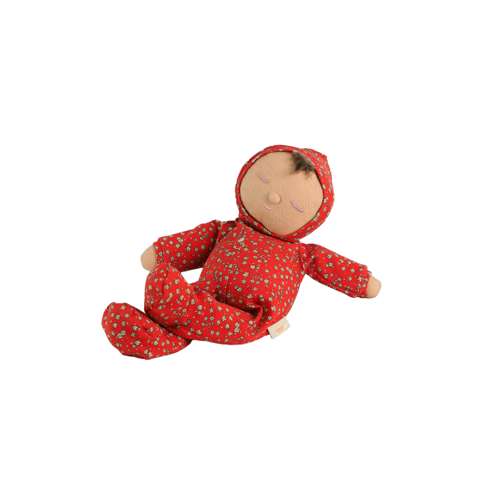 Olli Ella Dozy Dinkum Pie Hollyrose soft toy presented as a baby first Christmas gift