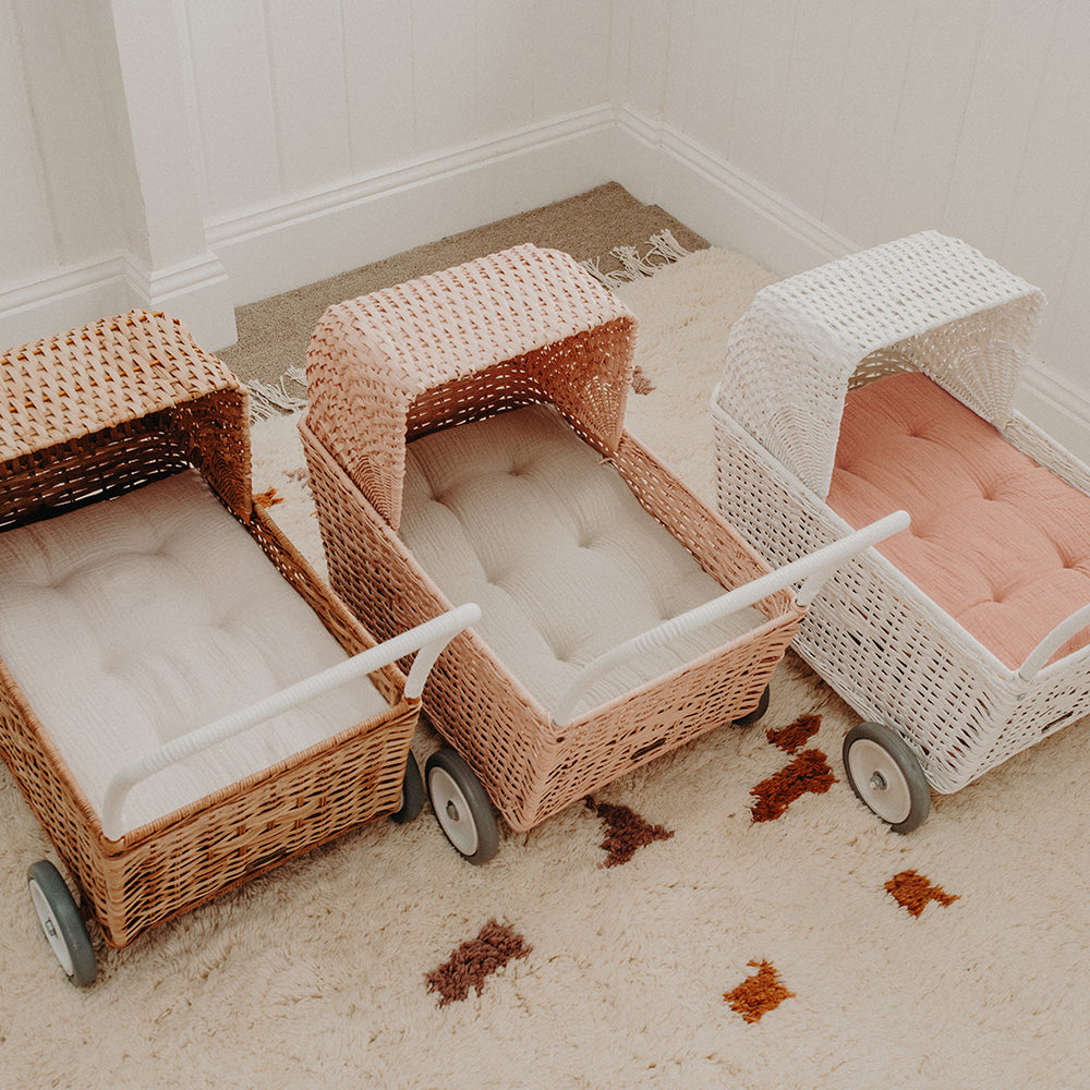 Olli Ella Cotton Strolley Mattress - Seashell Pink