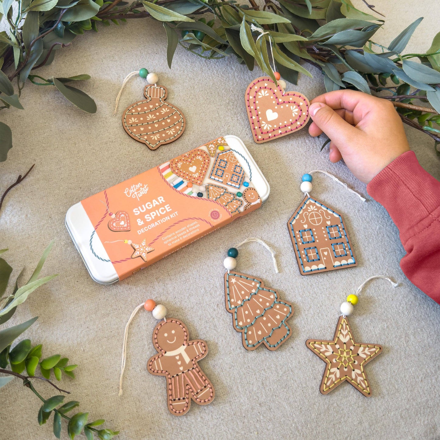 Cotton Twist (WE PREPAY ALL USA DUTIES) - Sugar & Spice Christmas Decoration Kit