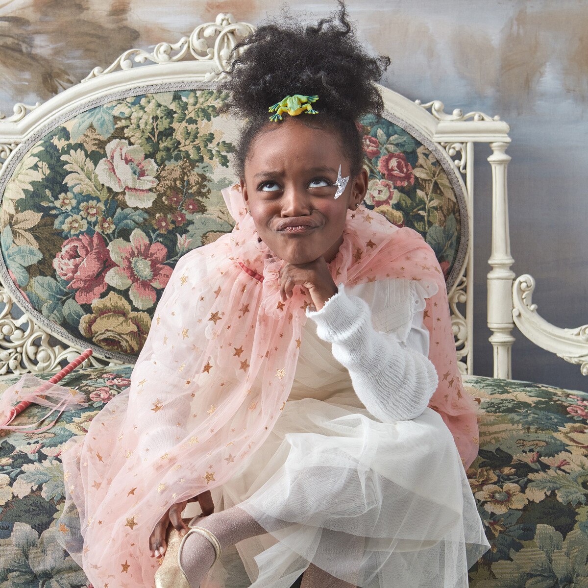 Meri Meri Pink Star Tulle Cape