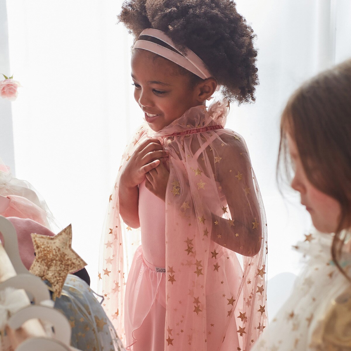 Meri Meri Pink Star Tulle Cape