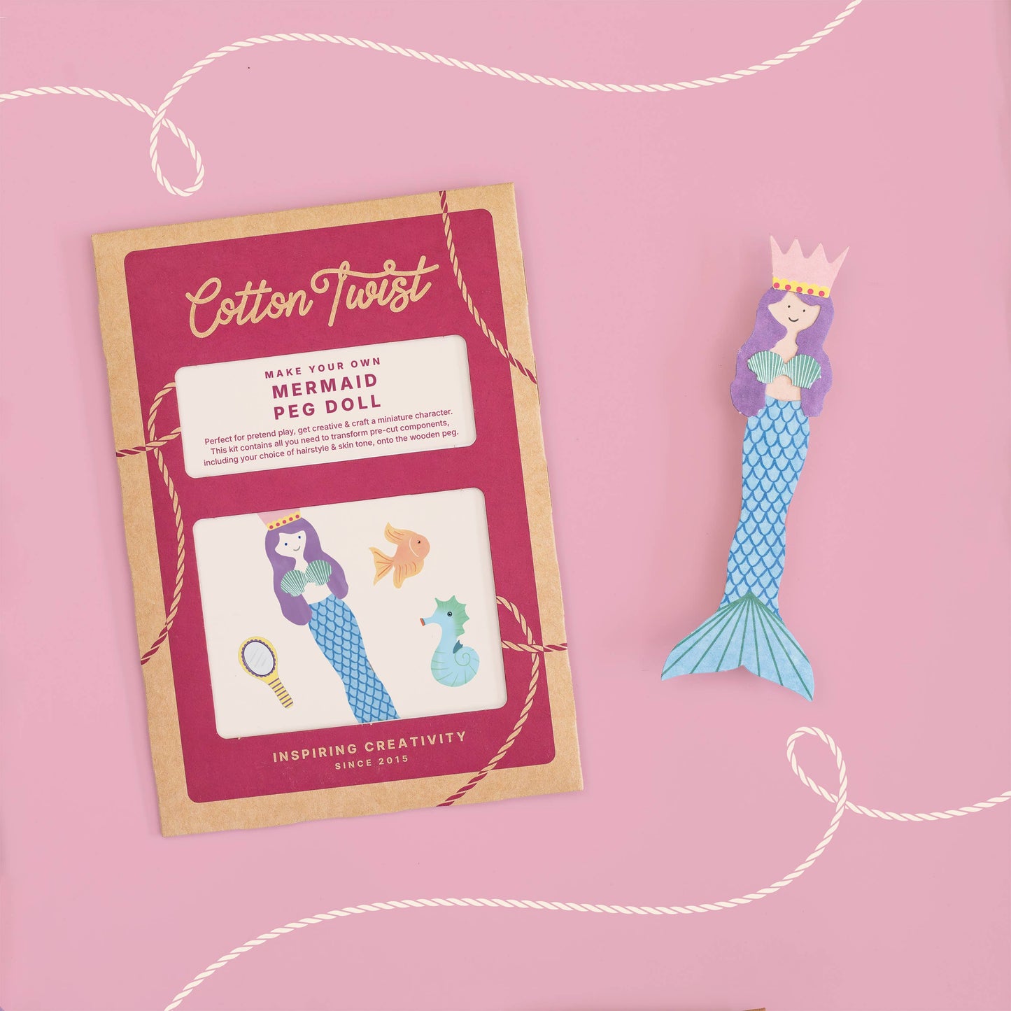 Cotton Twist Make Your Own Mermaid Peg Doll