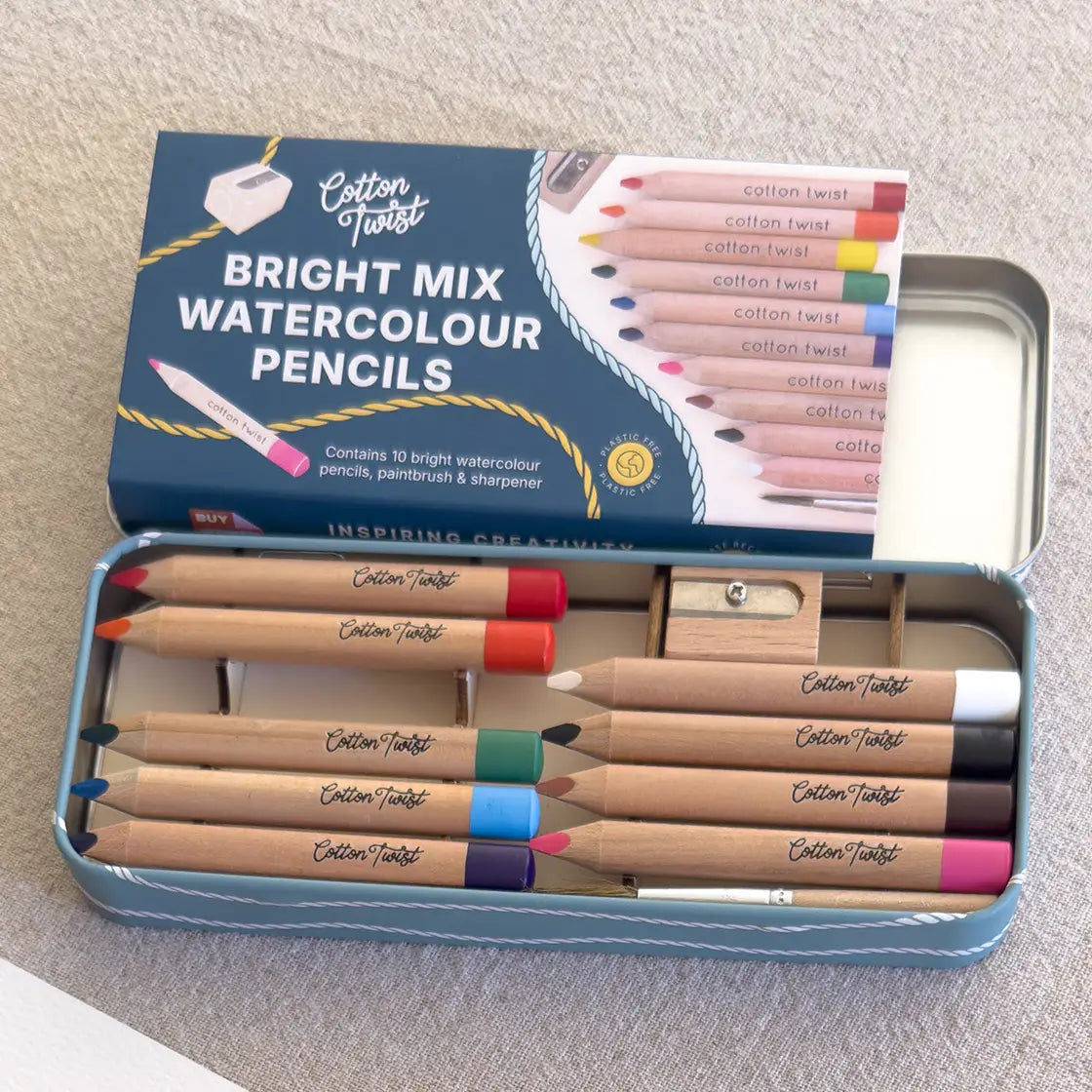 Cotton Twist Bright Mix Watercolour Pencils Set