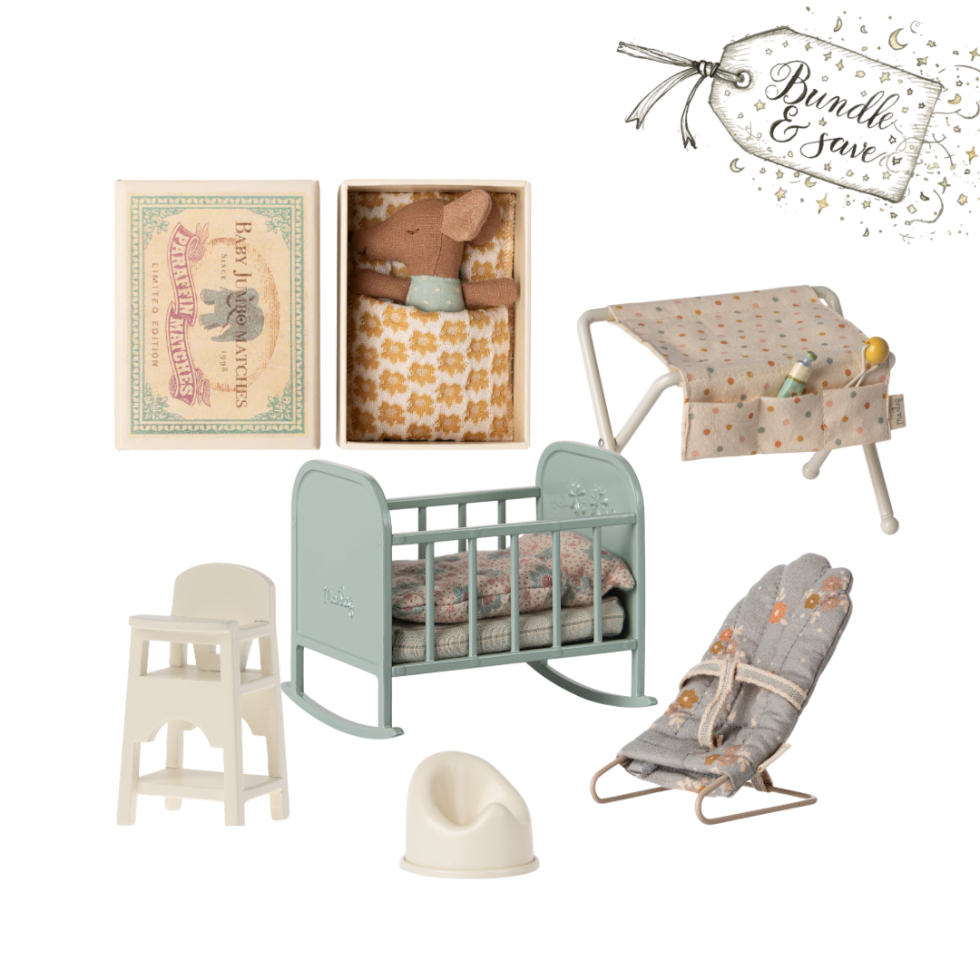 Maileg Baby Mouse Nursery Bundle - Blue