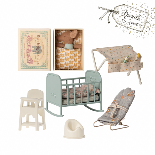 Maileg Baby Mouse Nursery Bundle - Blue