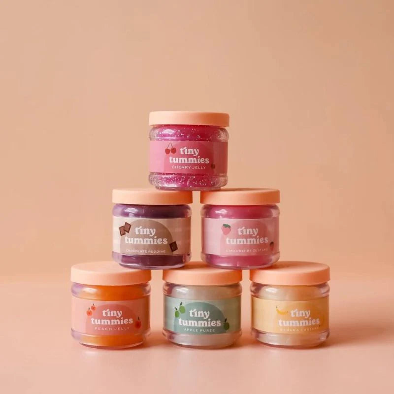 Tiny Harlow Tiny Tummies Strawberry Custard Food Jar & Spoon Set