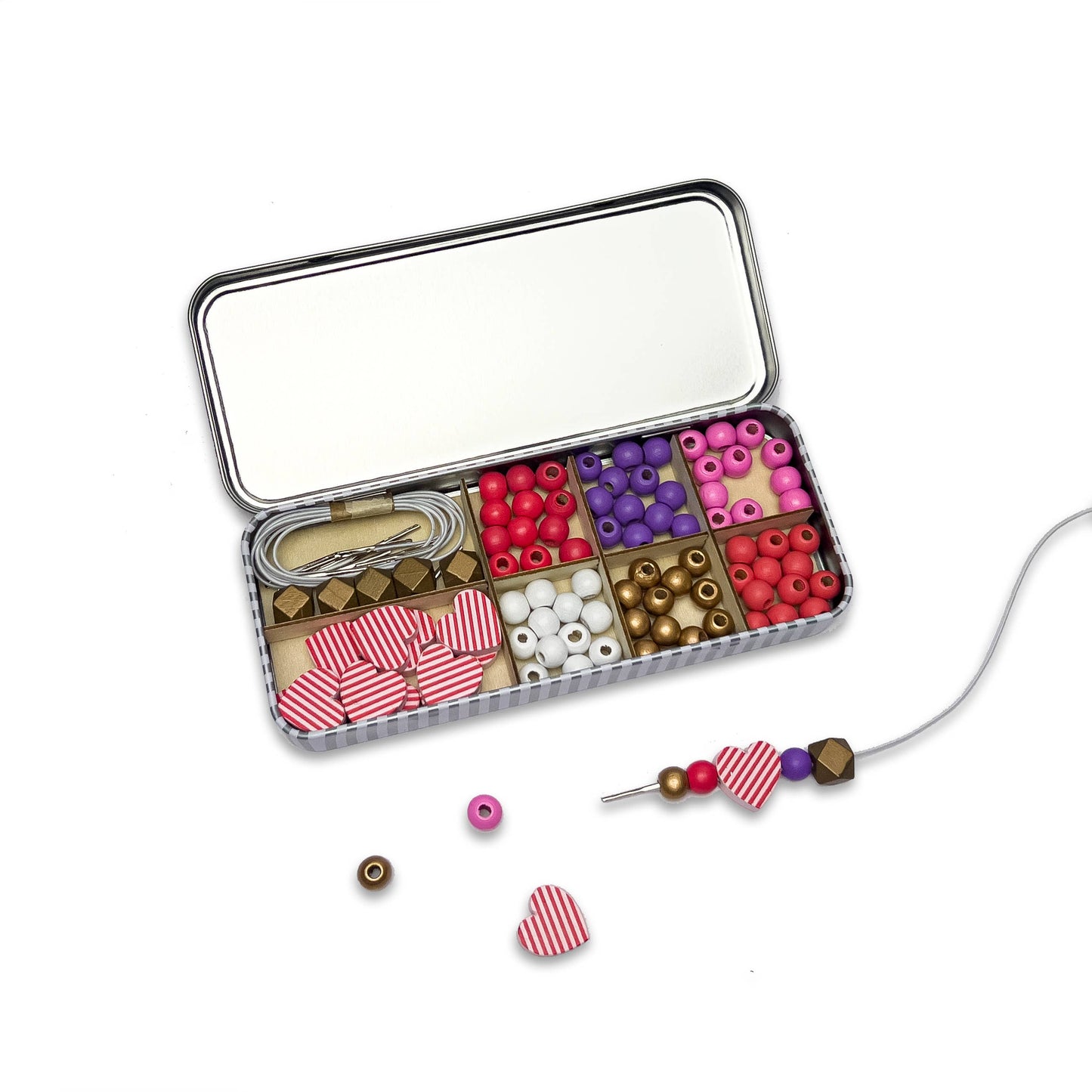 Cotton Twist Love & Hearts Bracelet Bead Kit