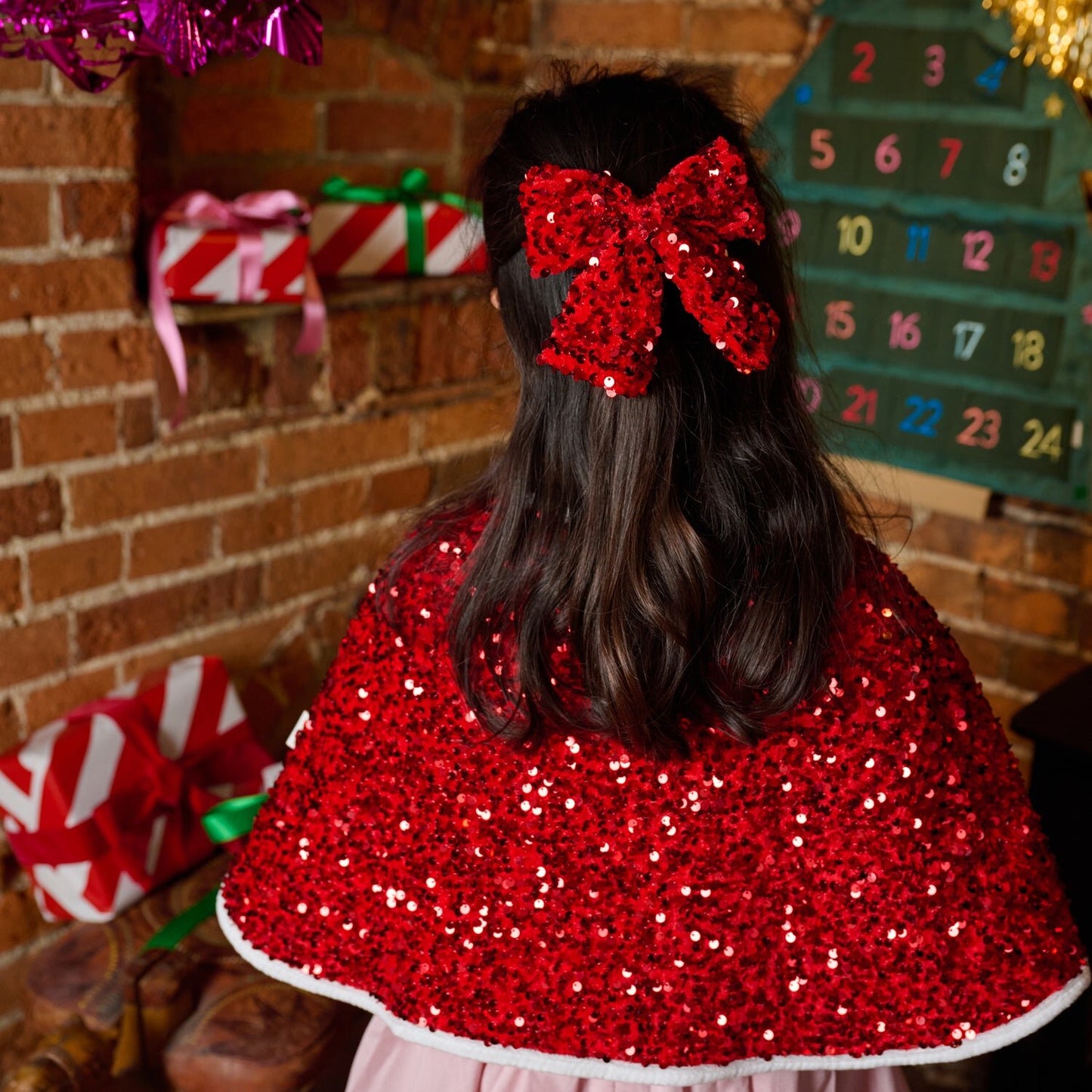 Rockahula Sequin Velvet Bow Clip