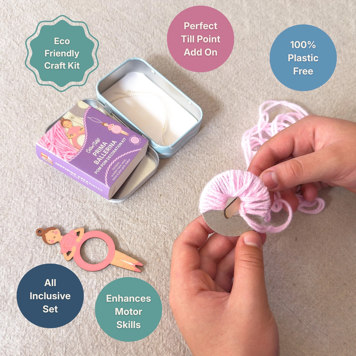 Cotton Twist Make Your Own Pom Pom Ballerina Gift Kit