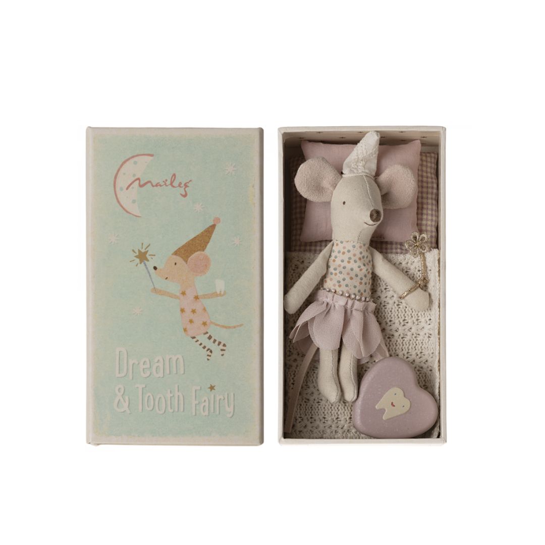 Maileg SS24 Tooth Fairy Mouse in a Matchbox, Rose (DUE END APRIL)