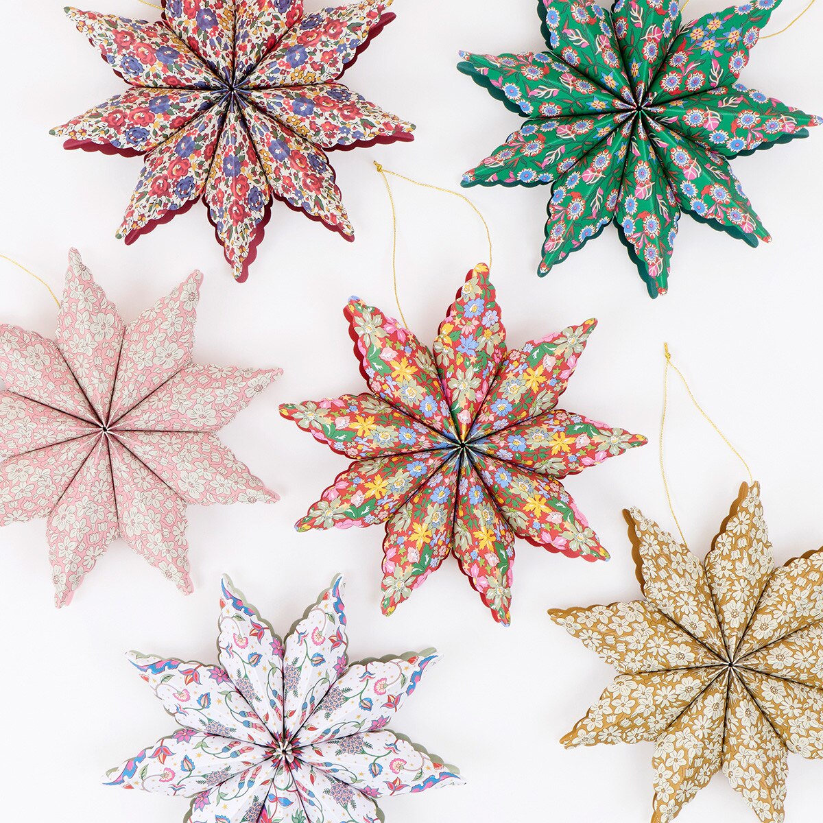 Meri Meri x Liberty Paper Star Tree Decorations