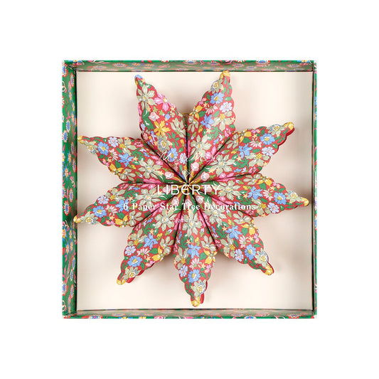 Meri Meri x Liberty Paper Star Tree Decorations