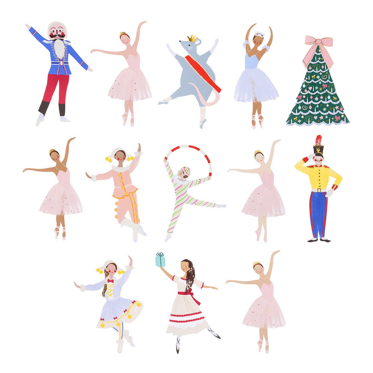 Meri Meri x New York City Ballet Shaped Stickers (x 25 stickers)
