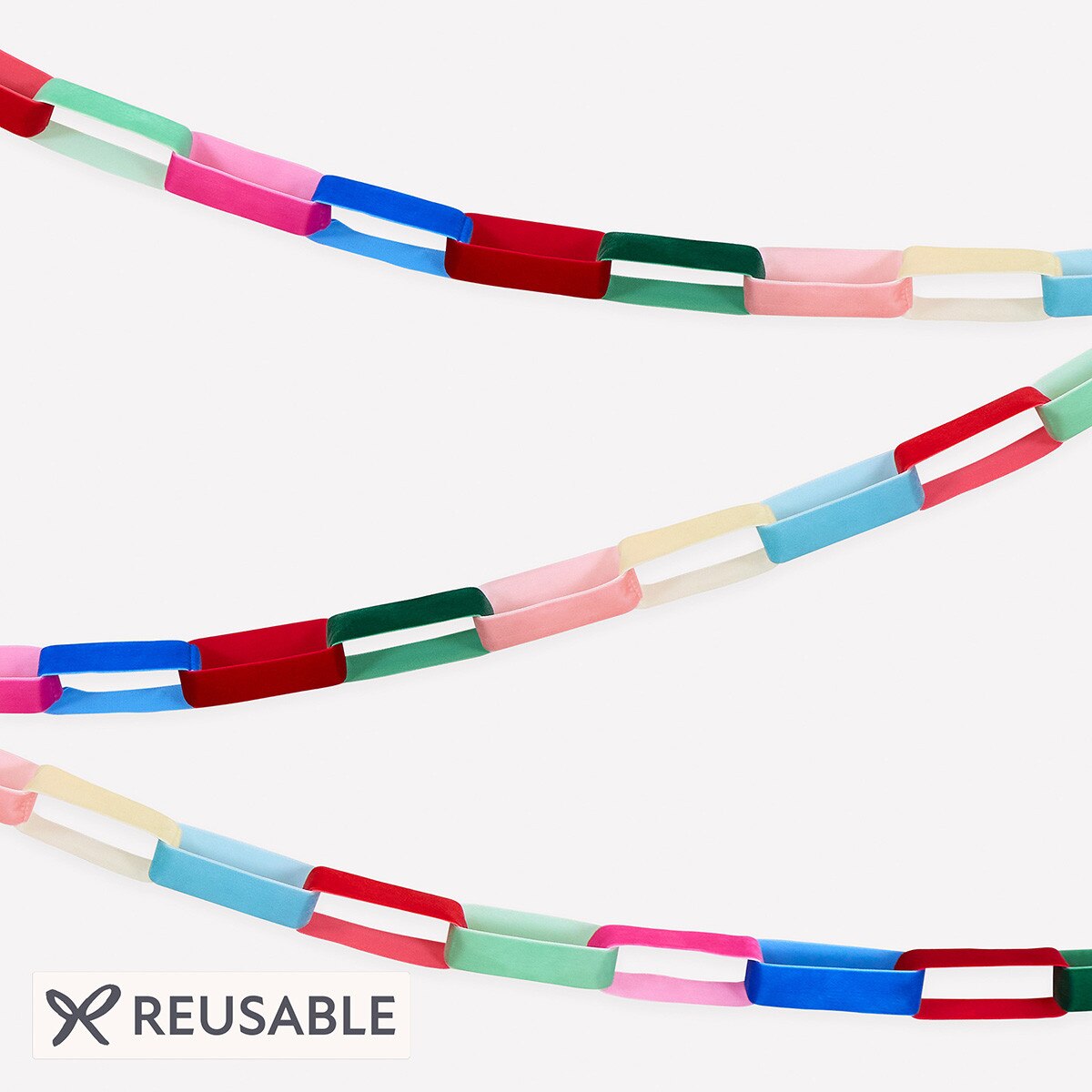 Meri Meri Bright Velvet Chain Link Garland
