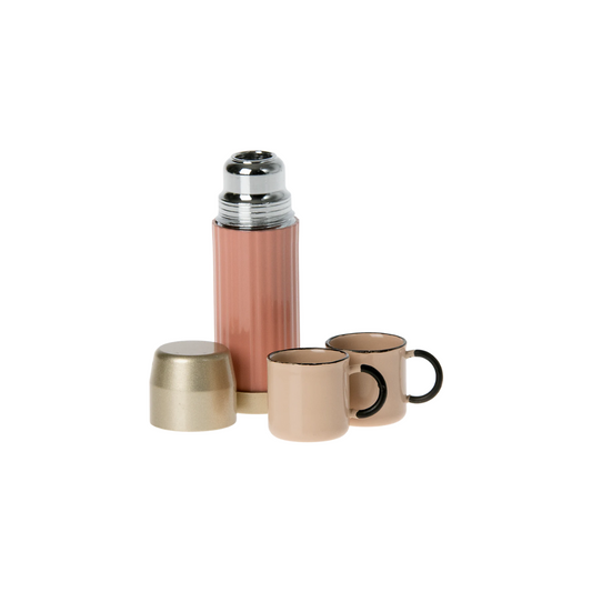 Maileg Thermos and cups set, Soft Coral