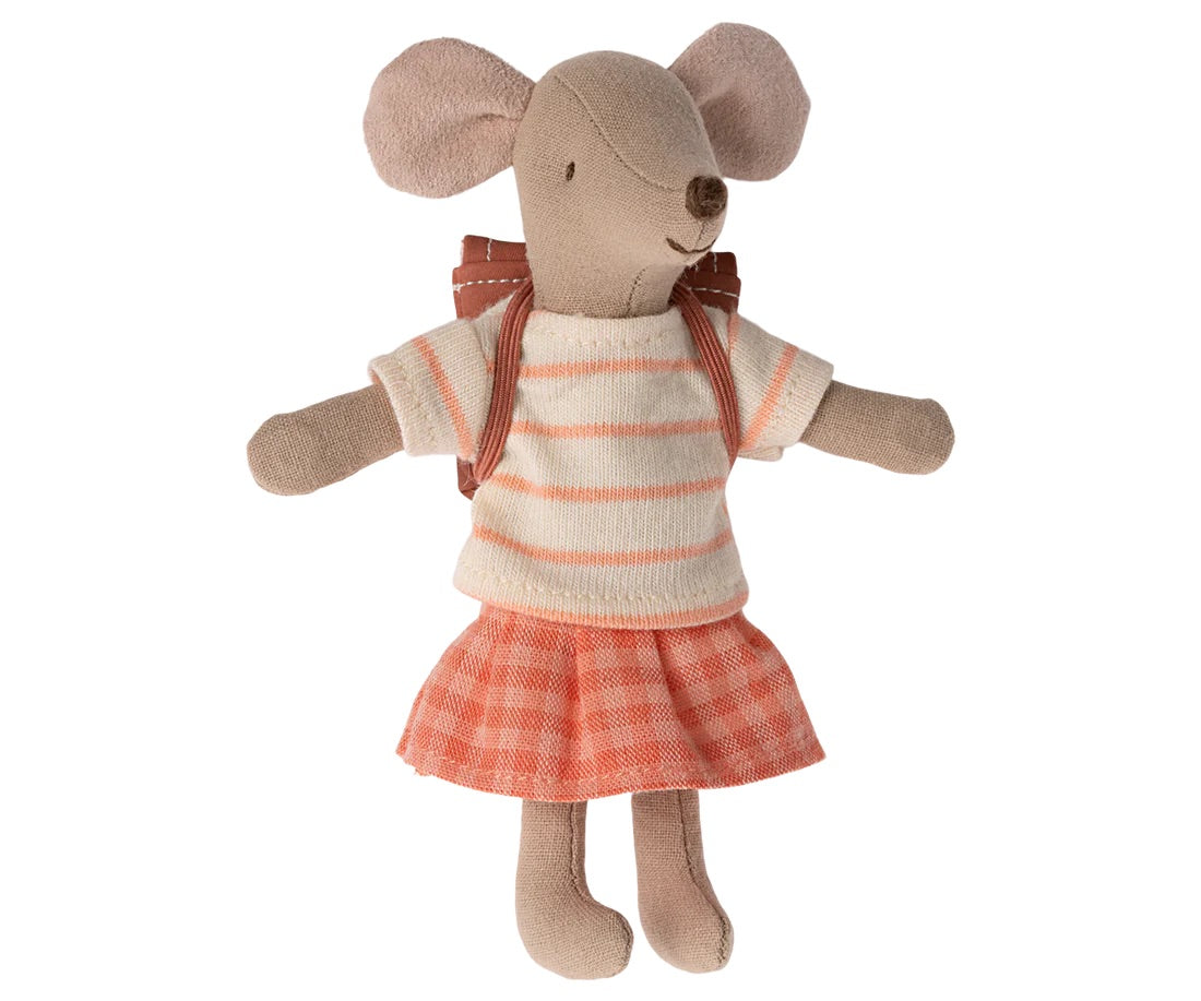 Maileg Tricycle Mouse Gift Set - Coral