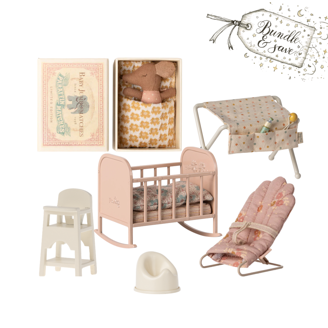 Maileg Baby Mouse Nursery Bundle - Rose