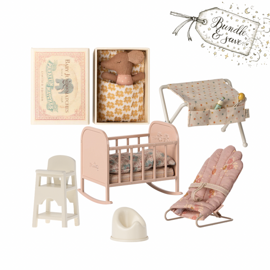 Maileg Baby Mouse Nursery Bundle - Rose