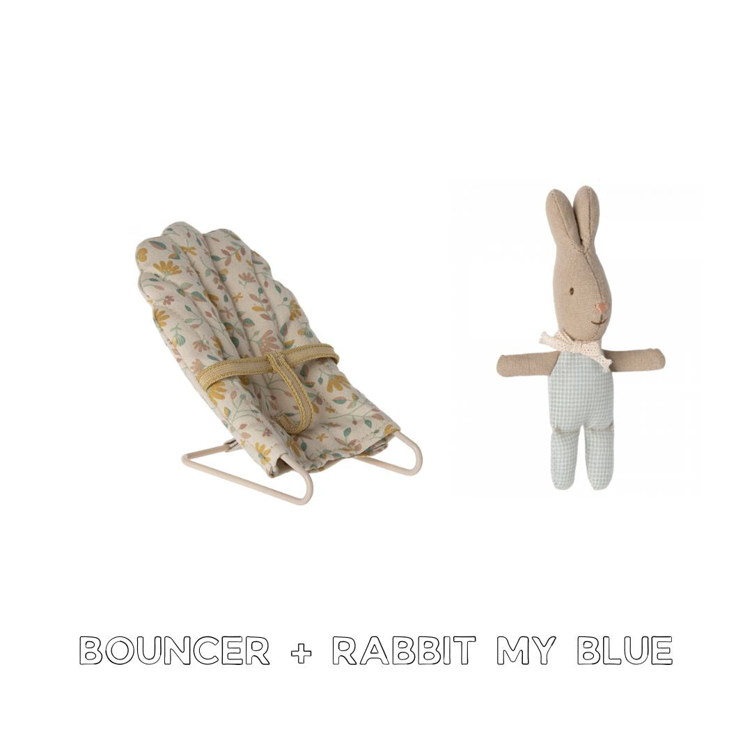 Maileg Bouncing Bunny Gift Set, Blue (DUE END APRIL)