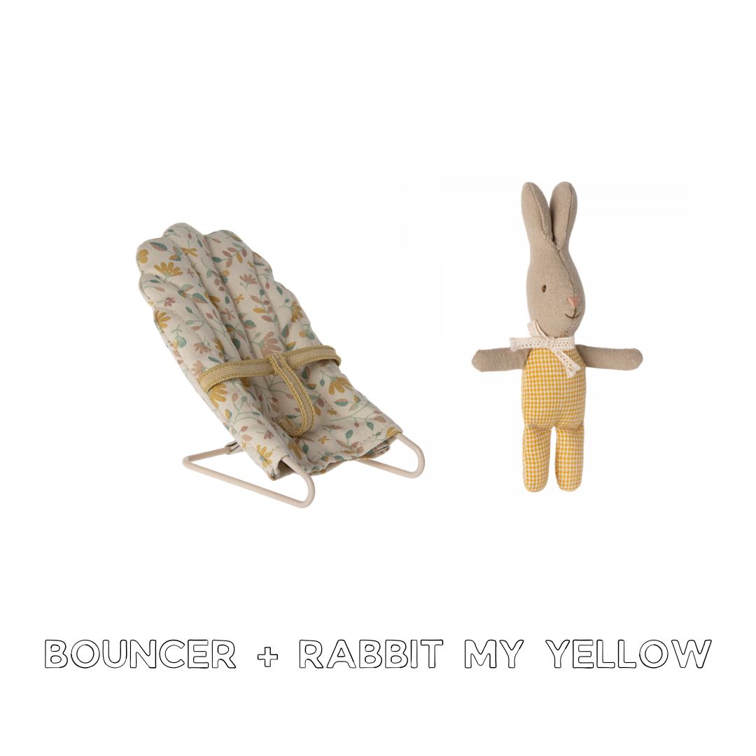 Maileg Bouncing Bunny Gift Set, Yellow (DUE END APRIL)