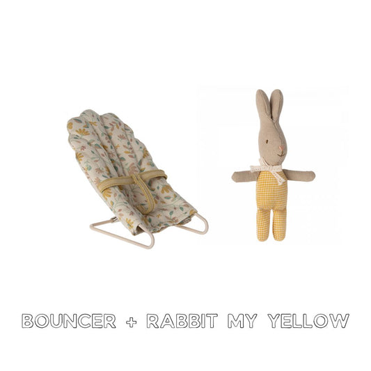 Maileg Bouncing Bunny Gift Set, Yellow