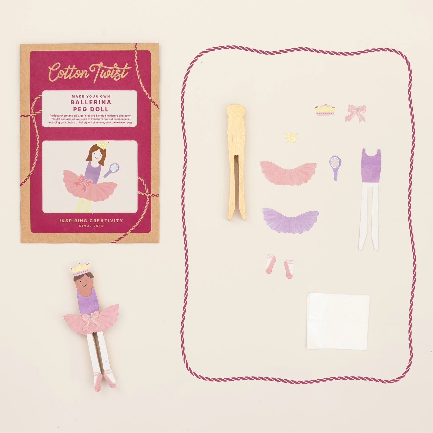 Cotton Twist Make Your Own Ballerina Peg Doll