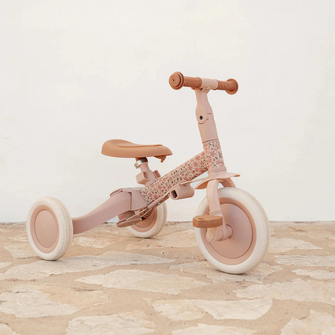 Little Dutch 4 in 1 Tricycle with push bar Fairy Floral