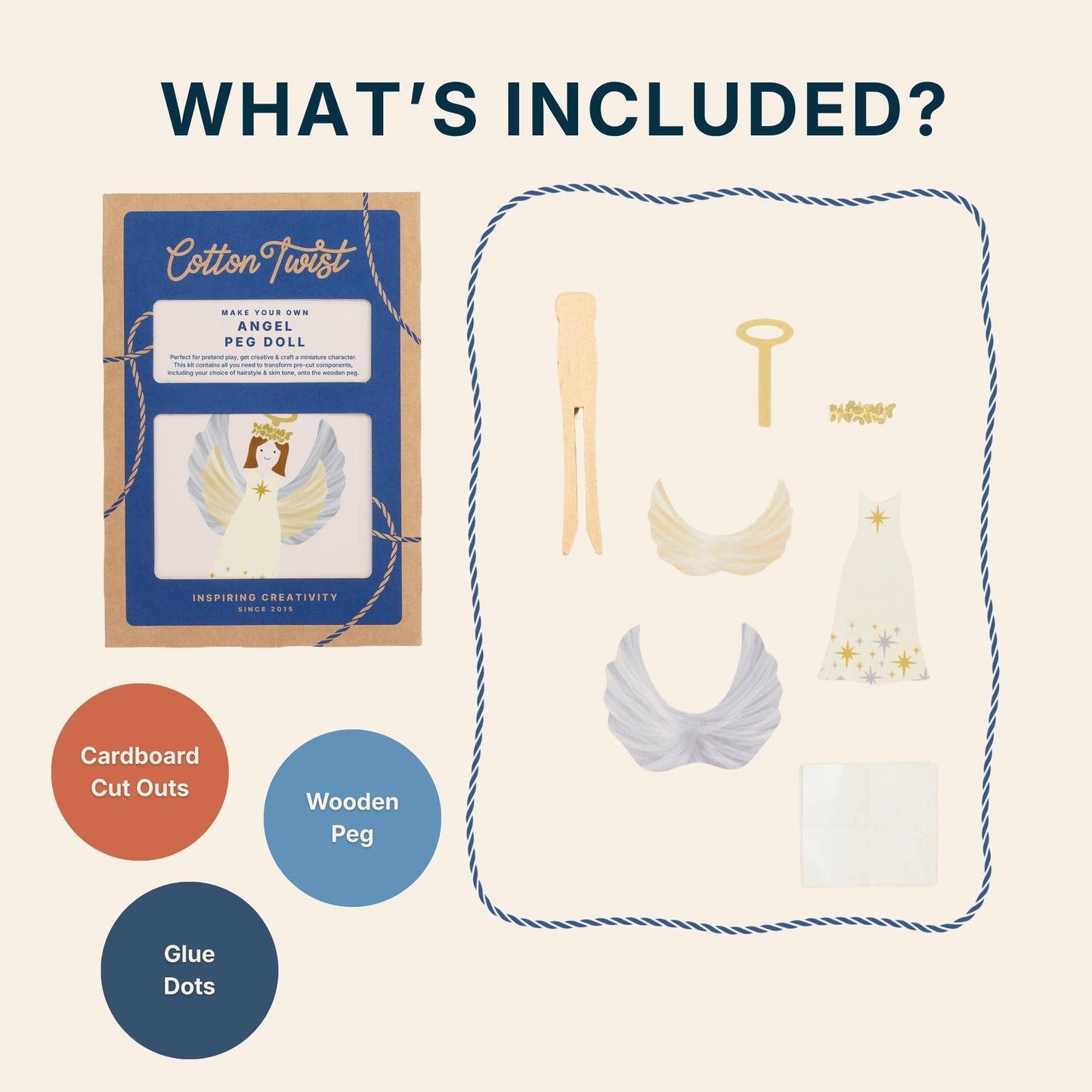 Cotton Twist - Make Your Own Angel Peg Doll