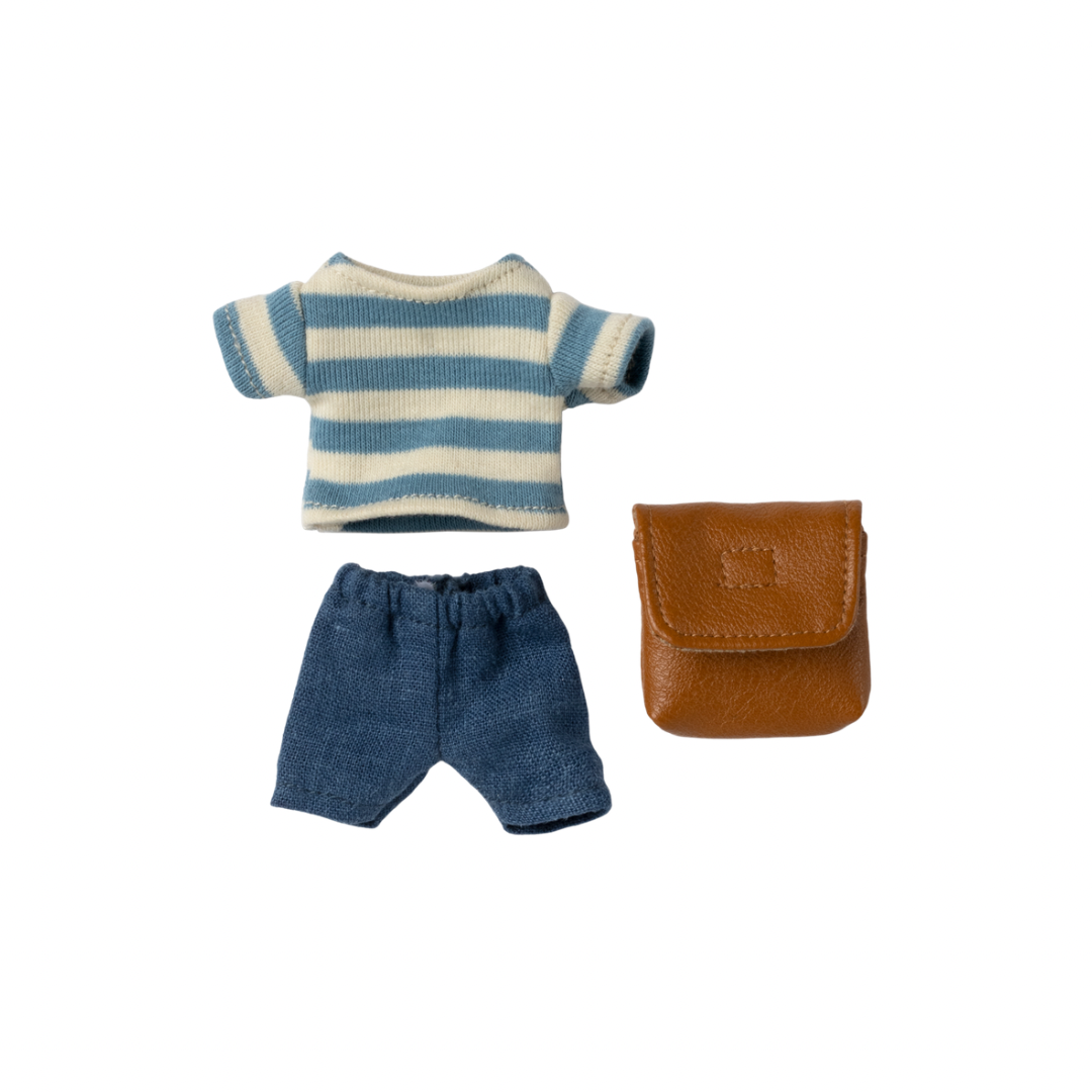 Maileg Clothes and bag, Big brother mouse - Brown