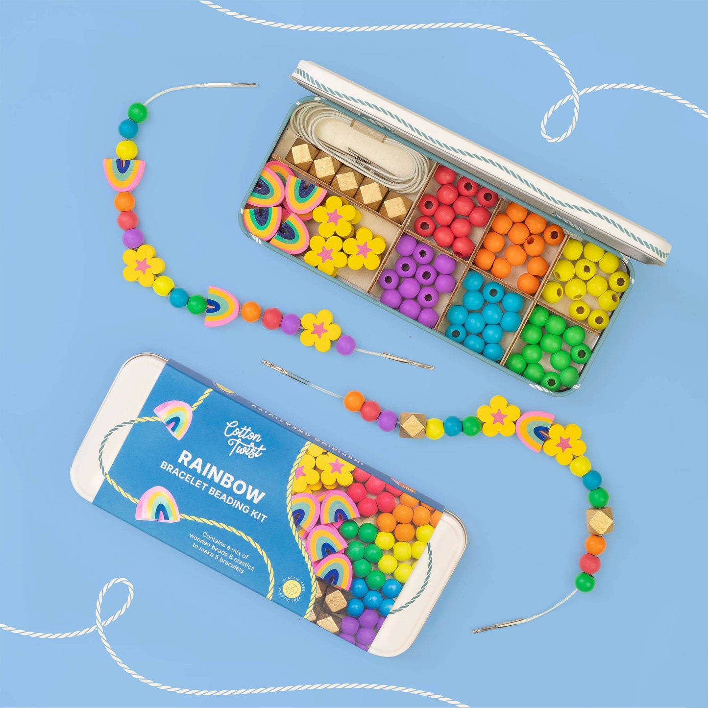 Cotton Twist (WE PREPAY ALL USA DUTIES) - Rainbow Bracelet Bead Kit