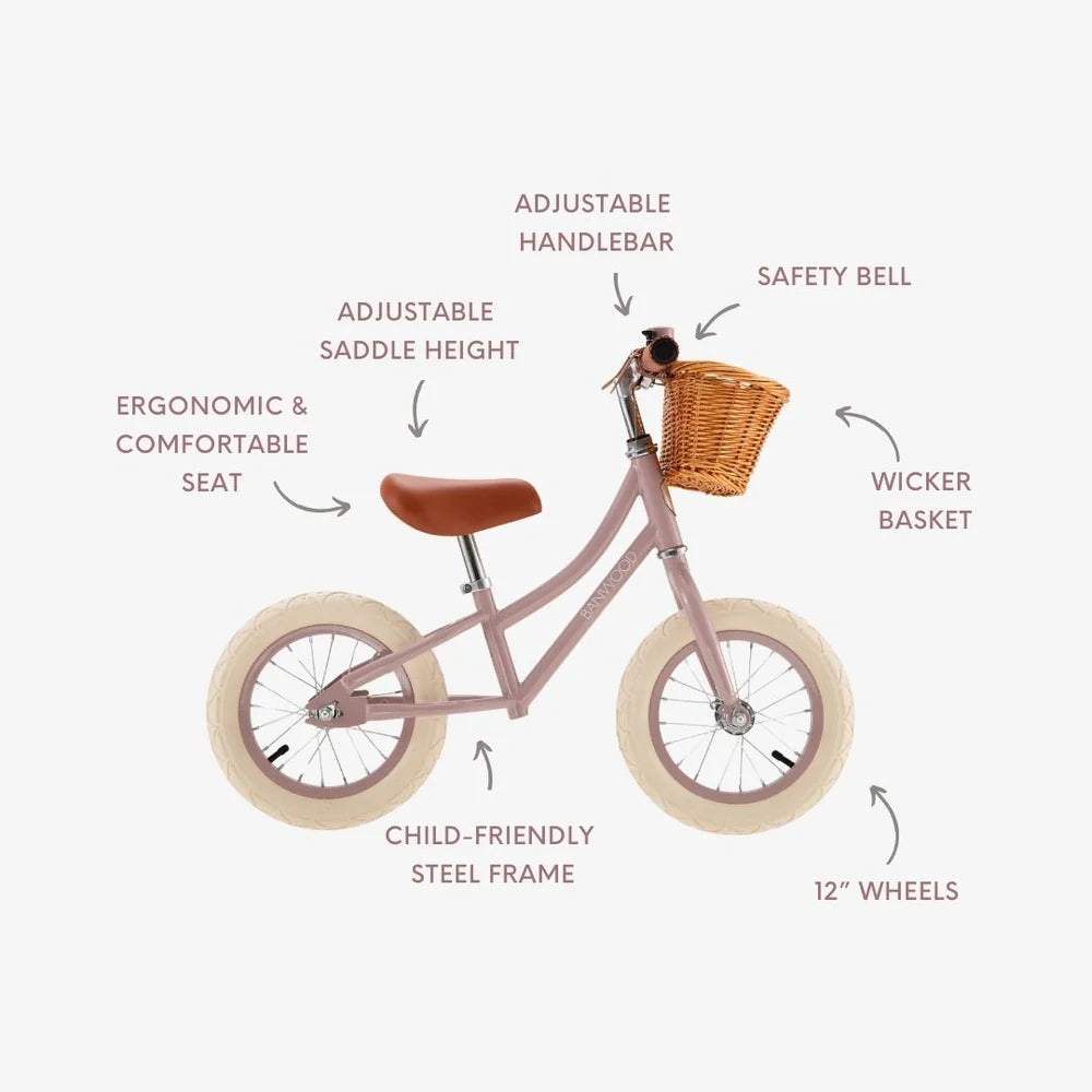 Banwood Balance Bike Vintage - Dusty Pink