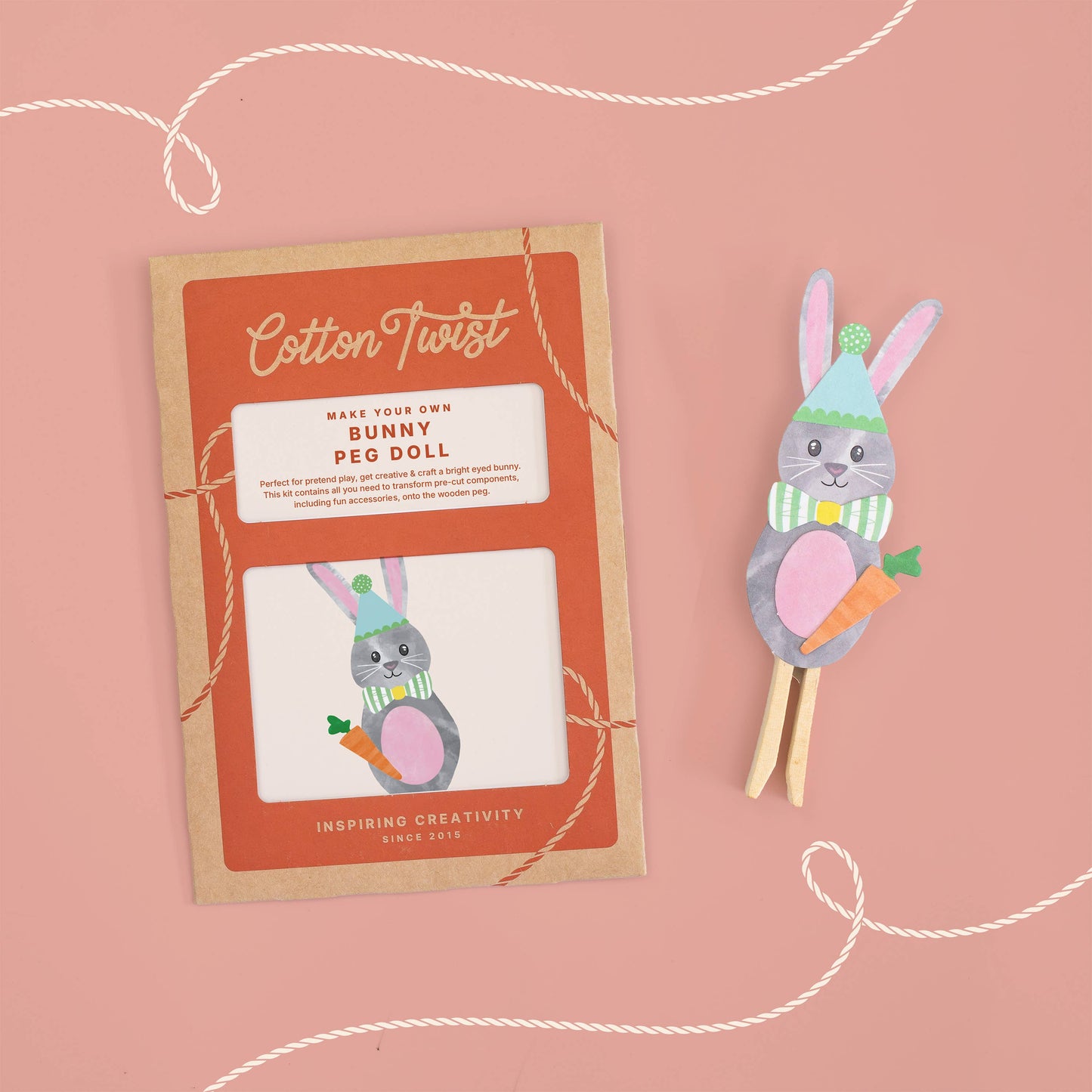Cotton Twist Make Your Own Bunny Peg Doll Kit
