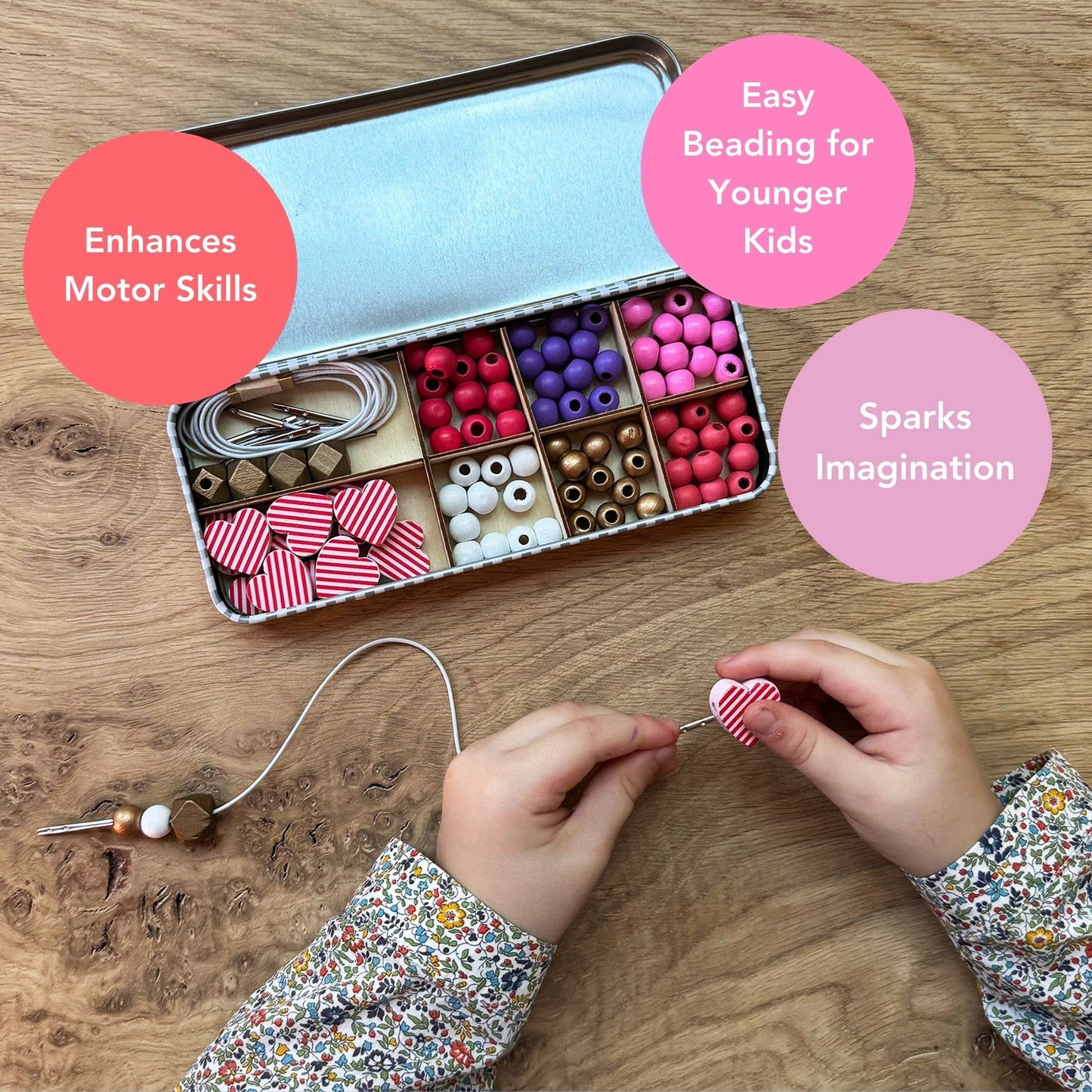 Cotton Twist Love & Hearts Bracelet Bead Kit