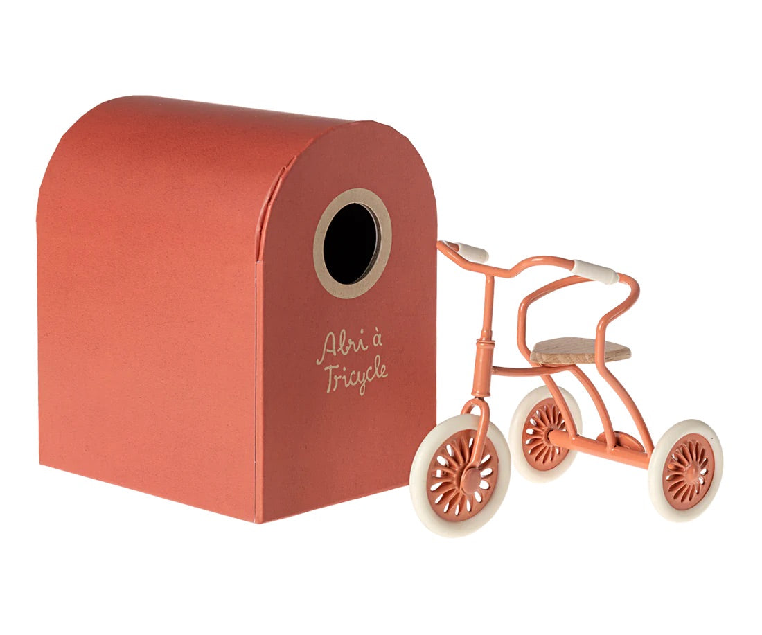 Maileg Tricycle Mouse Gift Set - Coral