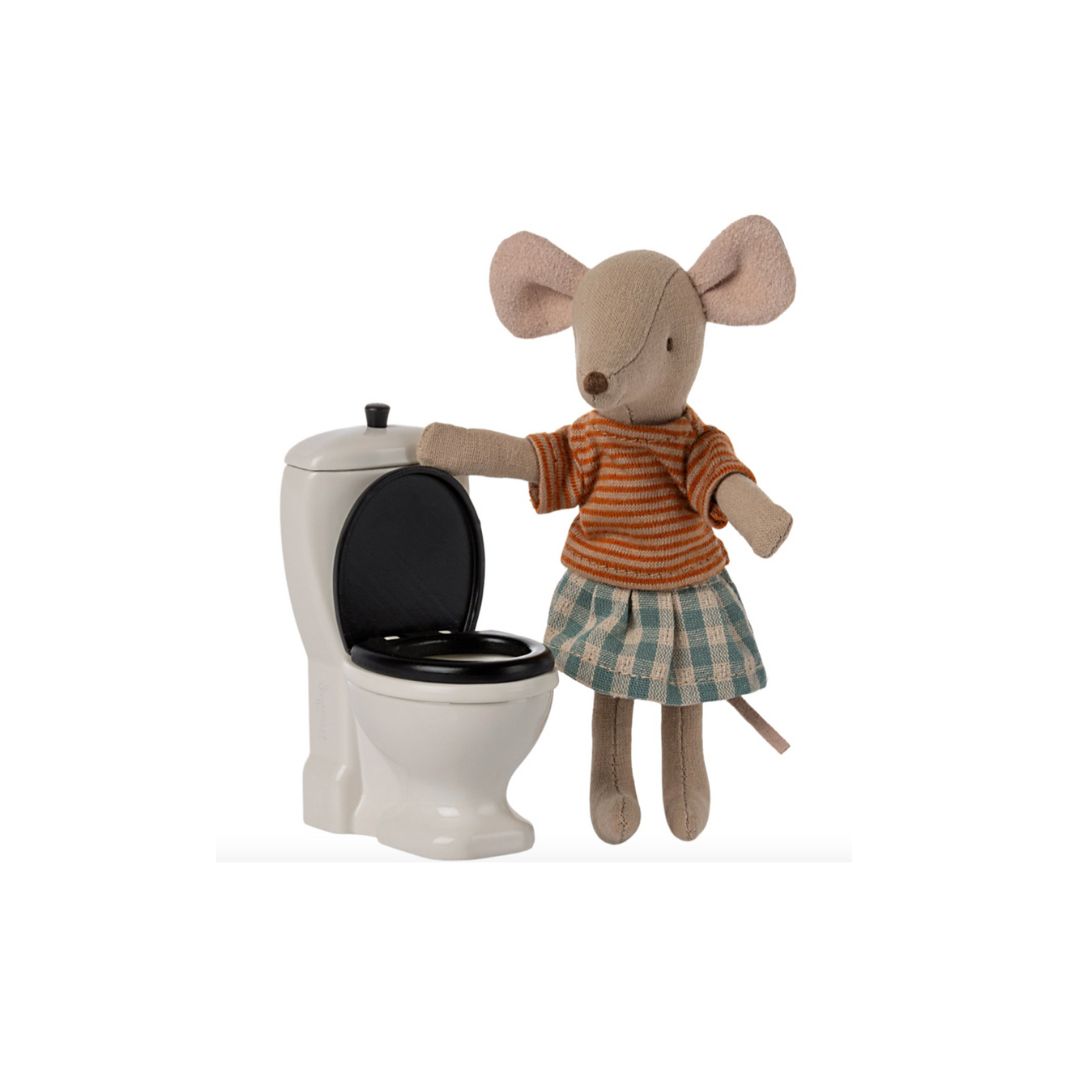 Maileg dolls house toilet with mummy mouse 