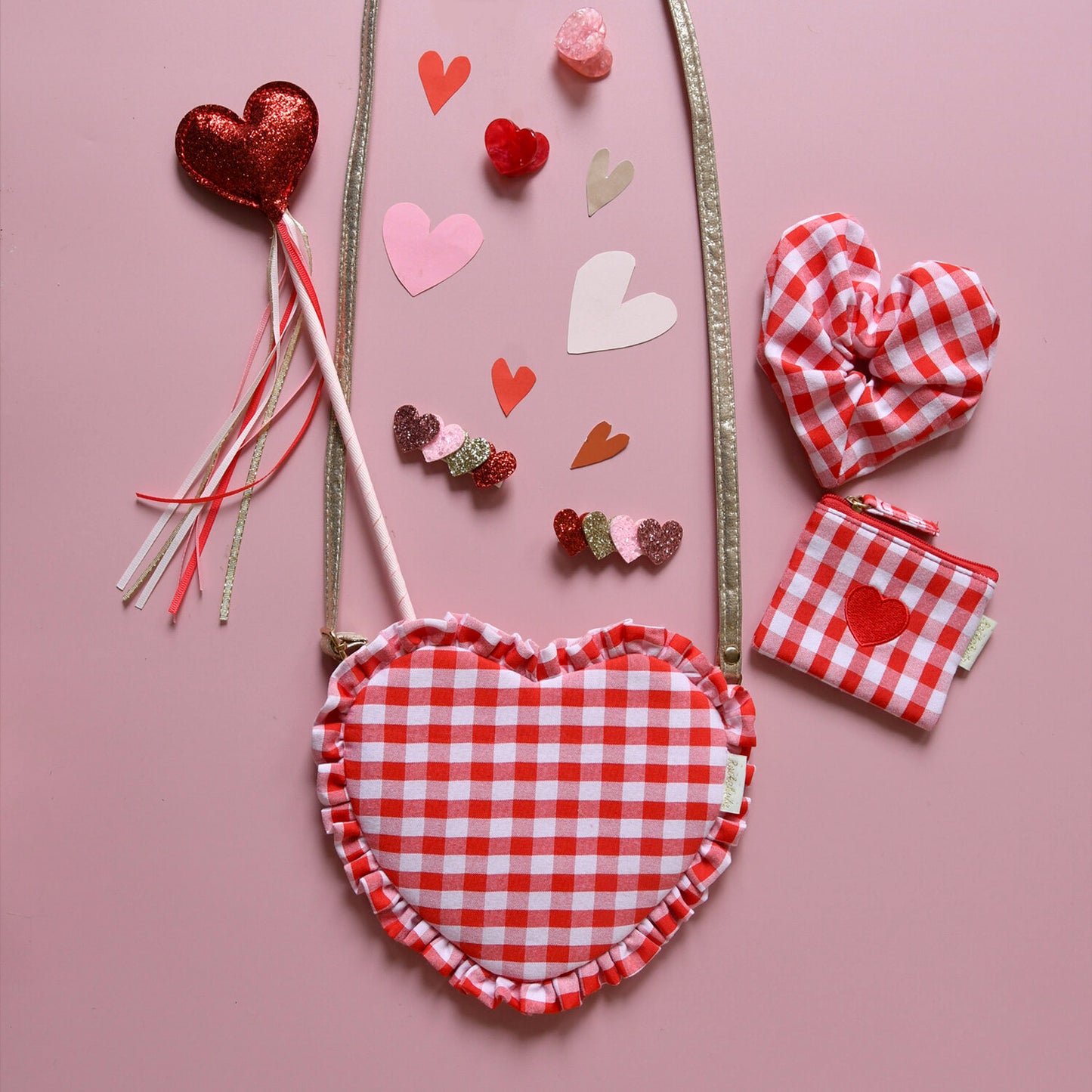 Rockahula Gingham Love Heart Mini Purse