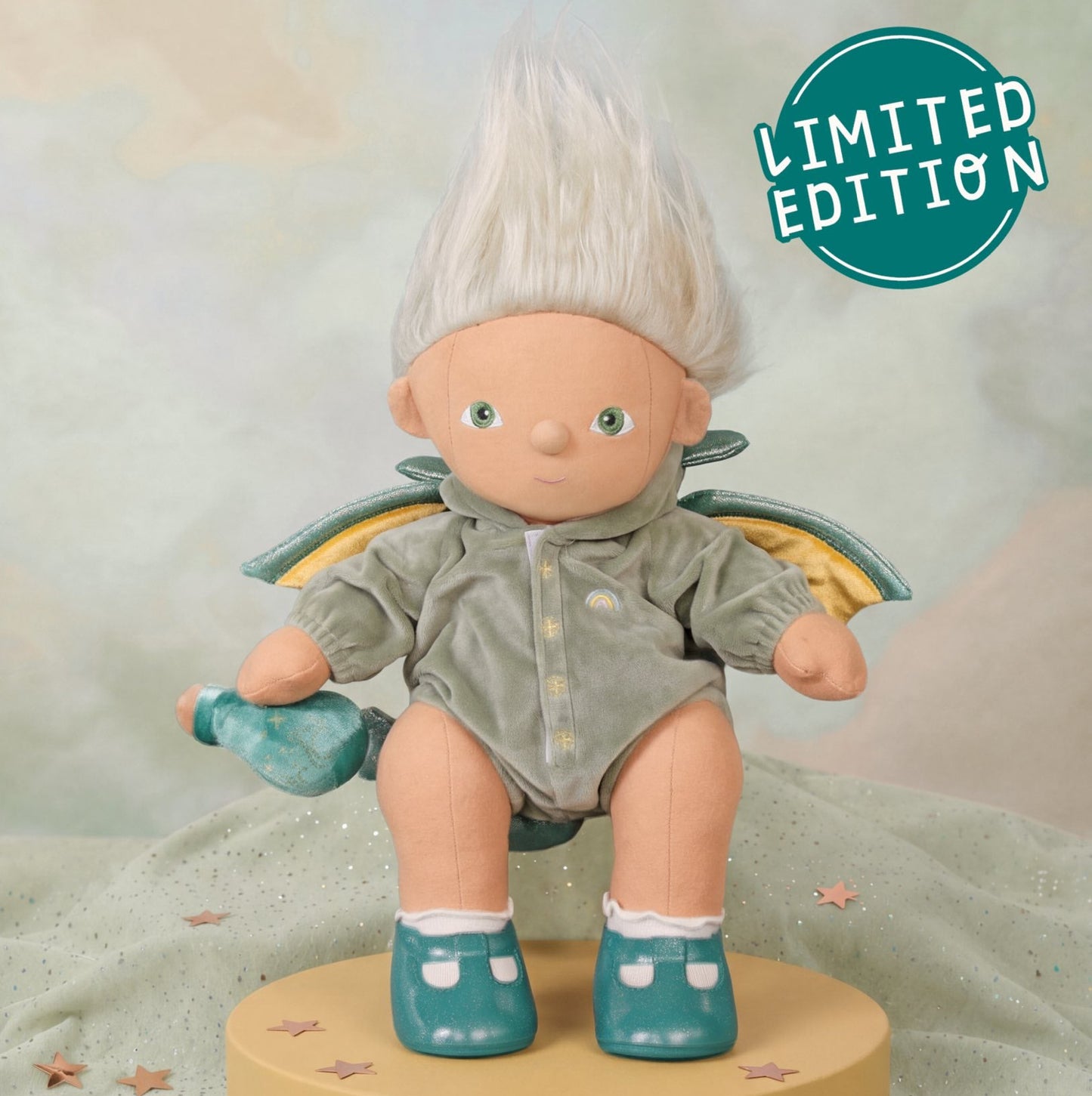 Olli Ella Dragon Griffin Dinkum Doll – Rainbow Realm Magical Plush Toy. Dragon themed doll