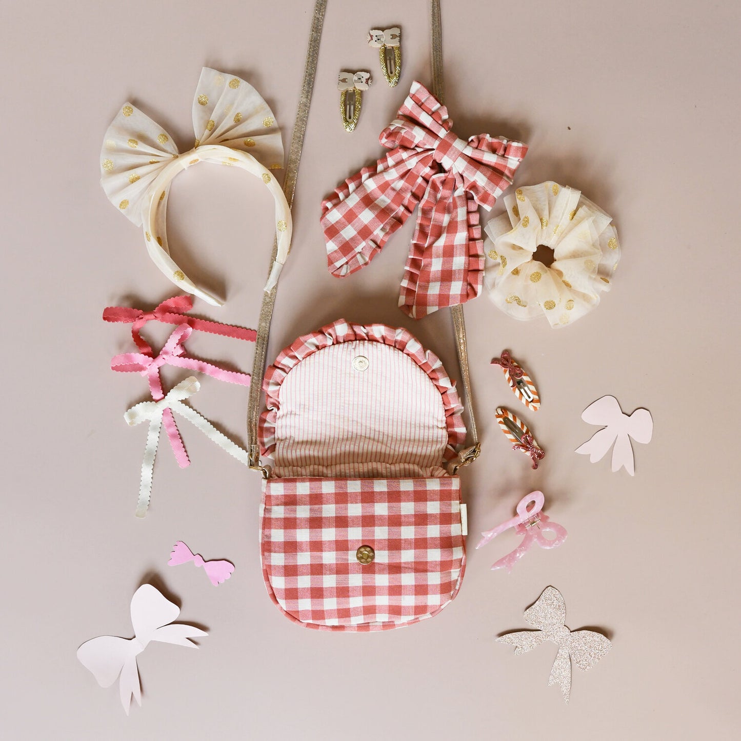 Rockahula Scalloped Bow Tie Clips 3 pack