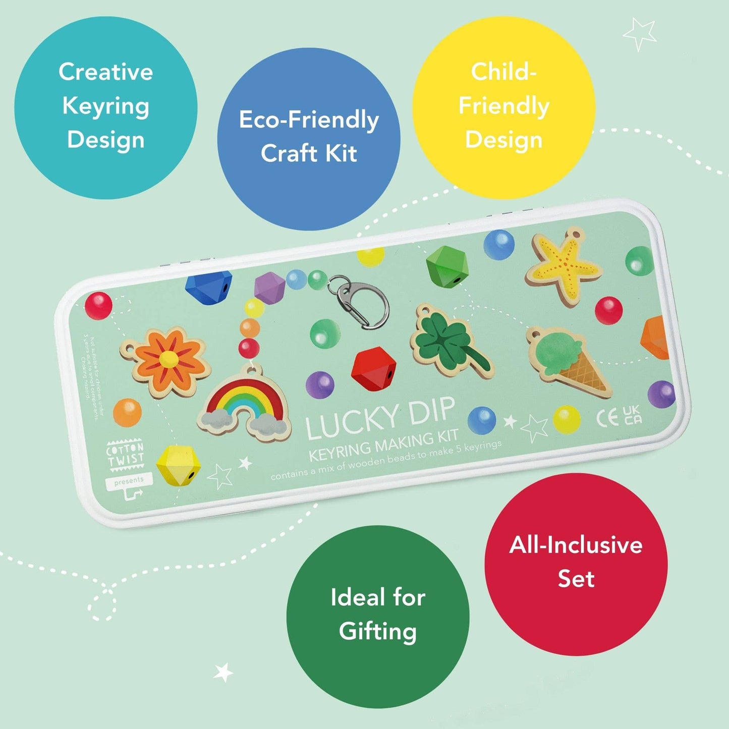Cotton Twist Lucky Dip Keyring Making Kit childrens craft kids