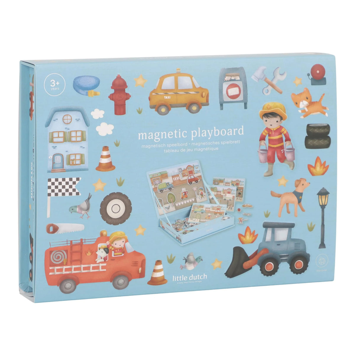 Little Dutch Magnetic Play Board Jim’s Vehicles FSC