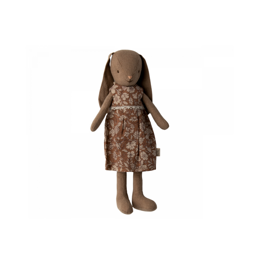 Maileg Bunny size 2, Dusty Brown dress