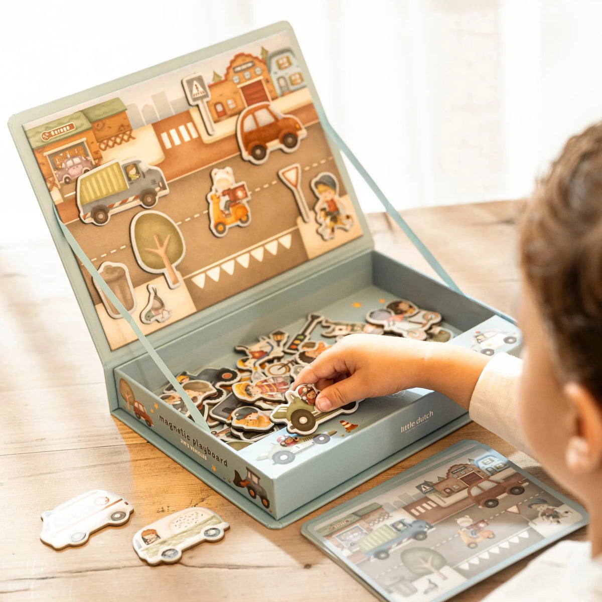 Little Dutch Magnetic Play Board Jim’s Vehicles FSC