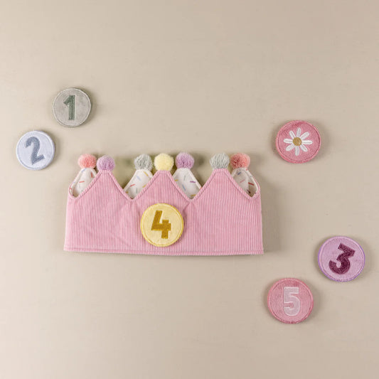 Little Dutch Birthday Crown with Numbers - Pink