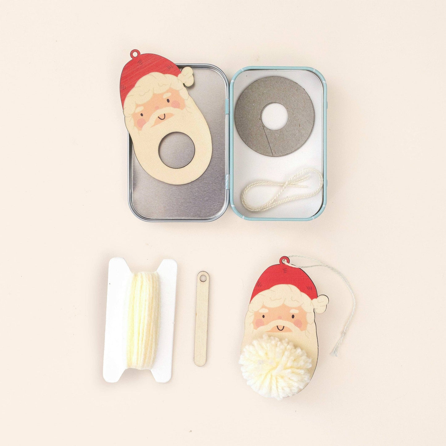 Cotton Twist - Make Your Own Pom Pom Santa Decoration Kit
