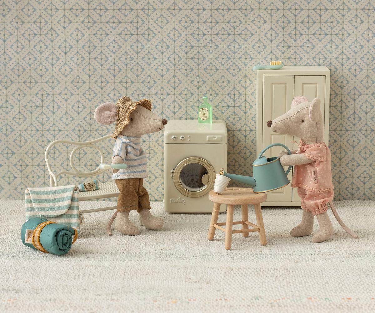 Maileg Big sister mouse in matchbox, Pink Spotty Outfit