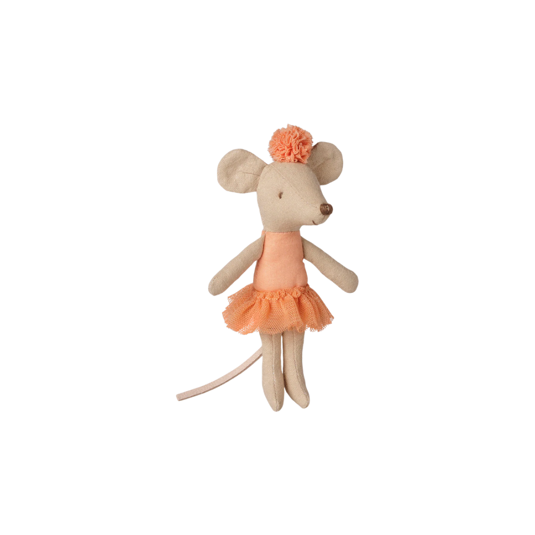 Maileg Ballerina mouse, Little sister - Apricot