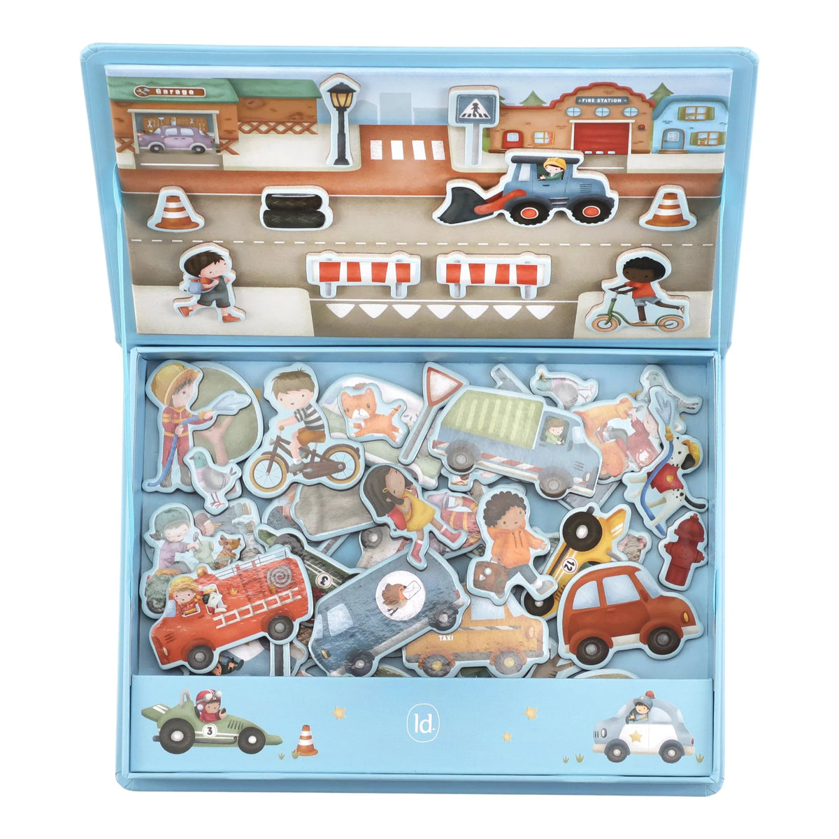 Little Dutch Magnetic Play Board Jim’s Vehicles FSC